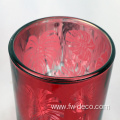 customized clear small glass candle holder with lid